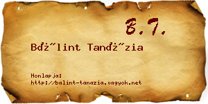Bálint Tanázia névjegykártya
