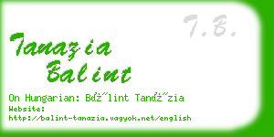 tanazia balint business card